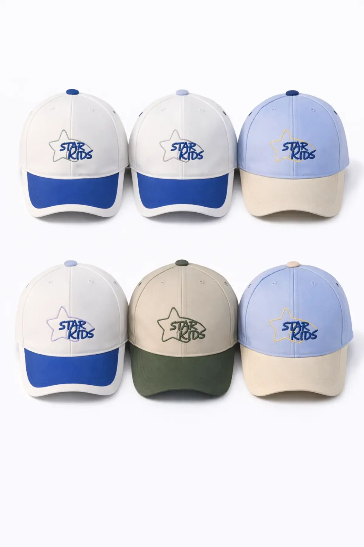P-Y26040-05 Kitti 0-18 Yıldız Nakışlı Erkek Şapka 6'lı - 1