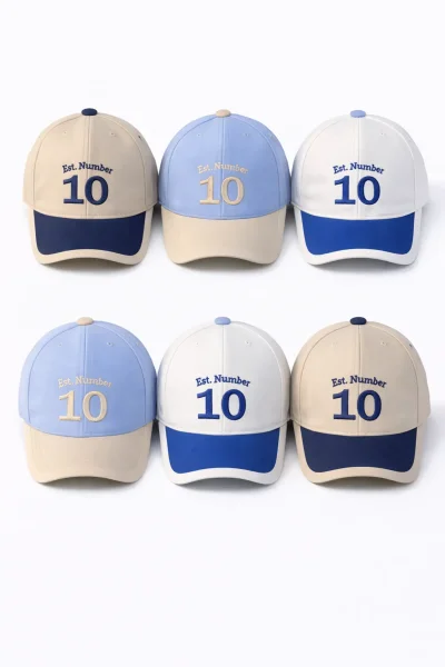 P-Y26040-06 Kitti 0-18 10 Nakışlı Erkek Şapka 6'lı - 1