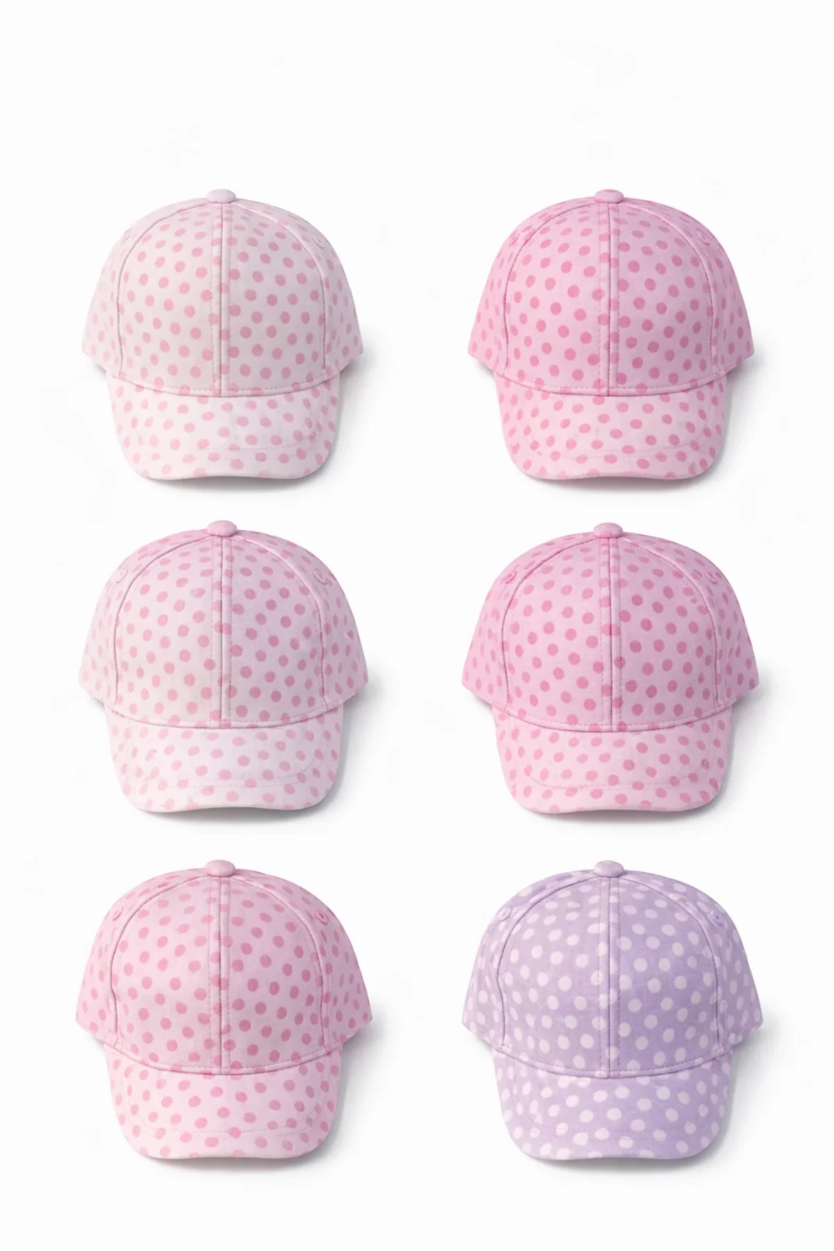 P-Y26050-05 Kitti 0-18 Kedi Baskılı Kız Şapka 6'lı - 1