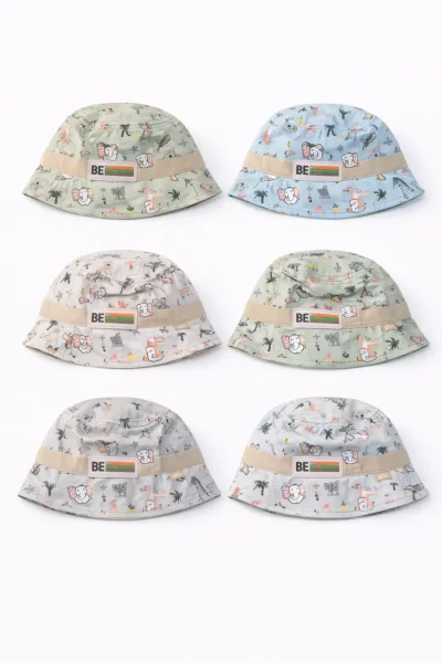 P-Y26060-05 Kitti 0-18 Safari Desenli Erkek Fötr 