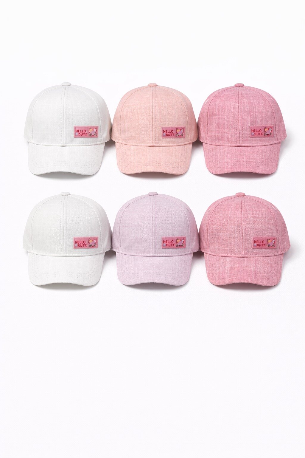 P-Y26140-04 Kitti 1-4 Düz Etiketli Kız Şapka 6'lı - 1