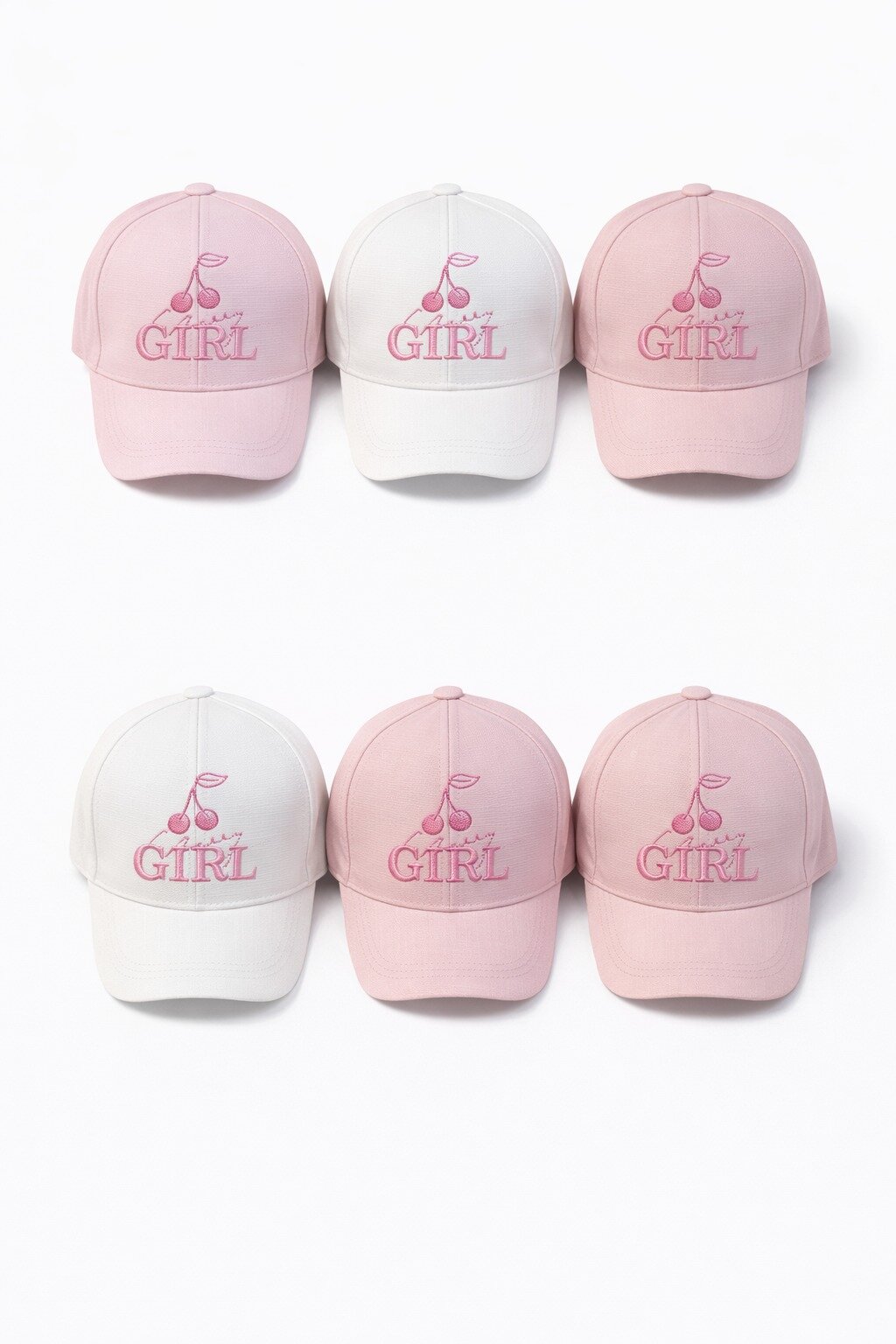 P-Y26140-06 Kitti 1-4 Girl Baskılı Kız Şapka 6'lı - 1