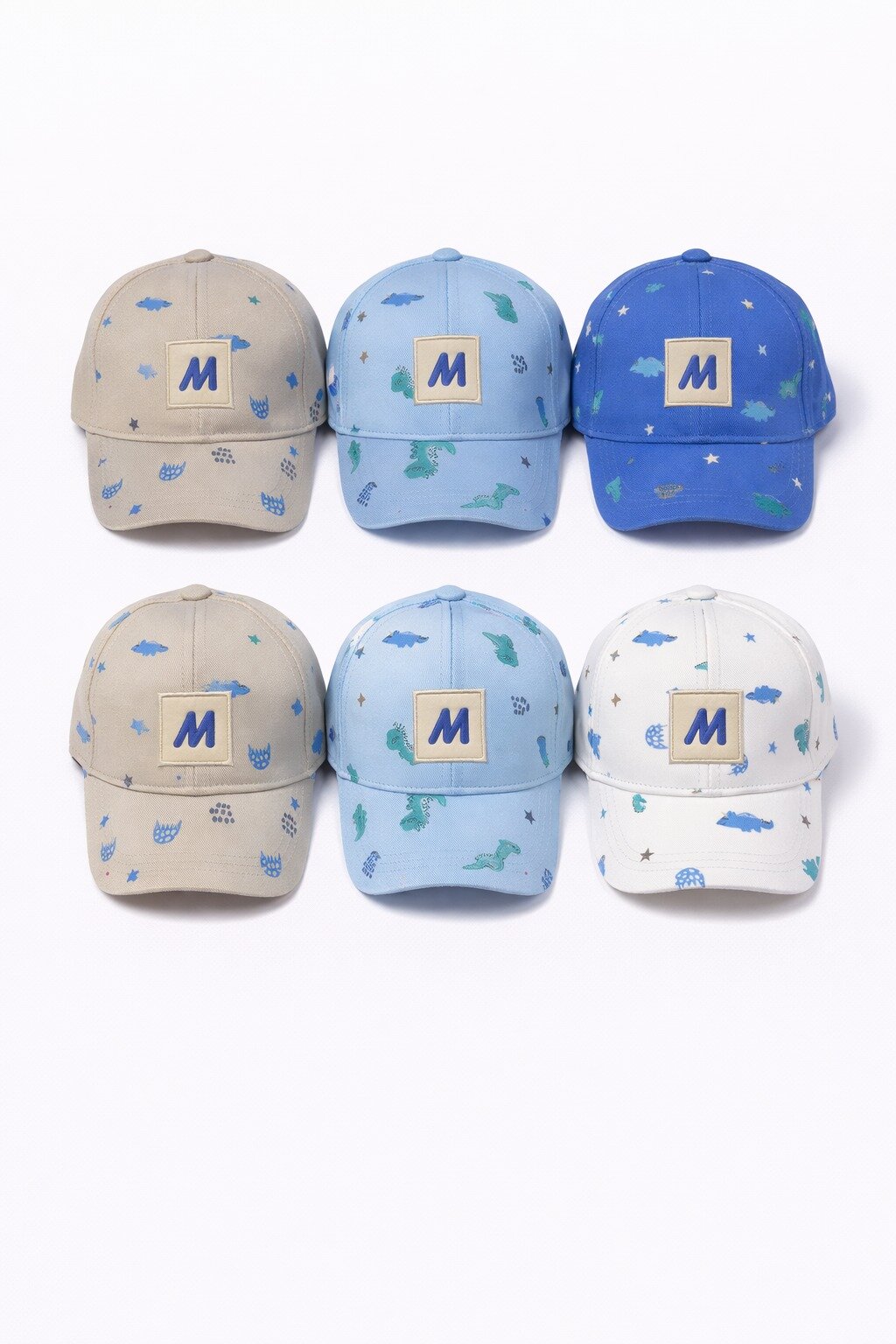 P-Y26150-11 Kitti 1-4 Dino Desenli Erkek Şapka 6'lı - 1