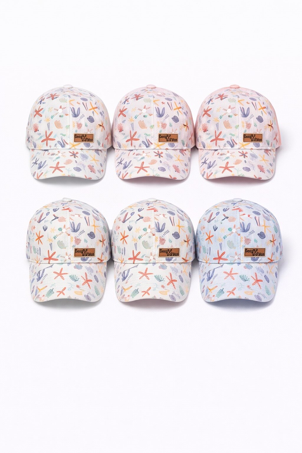 P-Y26250-09 Kitti 5-8 Marin Baskılı Erkek Şapka 6'lı - 1