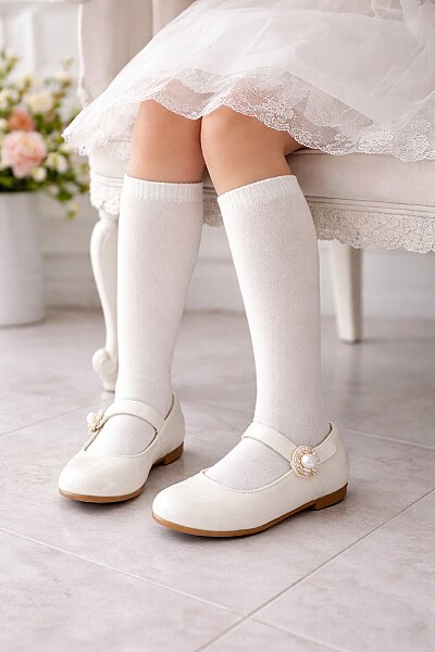 Pandora Düz Dizaltı Çorap 12li Ekru - PANDORA ÇORAP