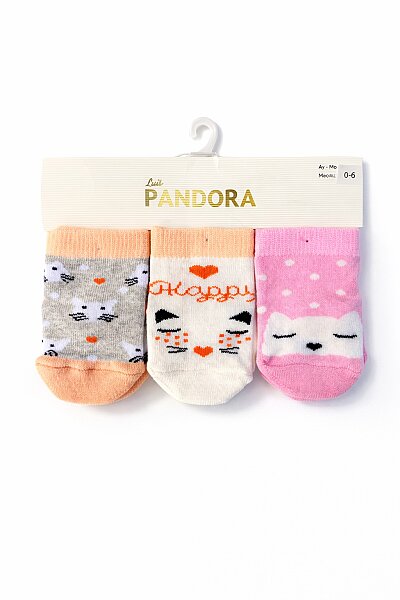 Pandora Kız Bebe Çorap 12li - PANDORA ÇORAP