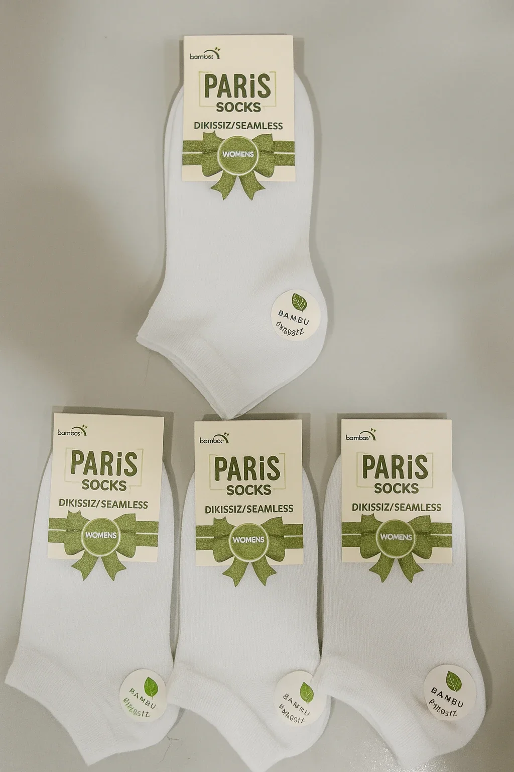 Paris Kadın Bambu Patik 12'li Beyaz - 2