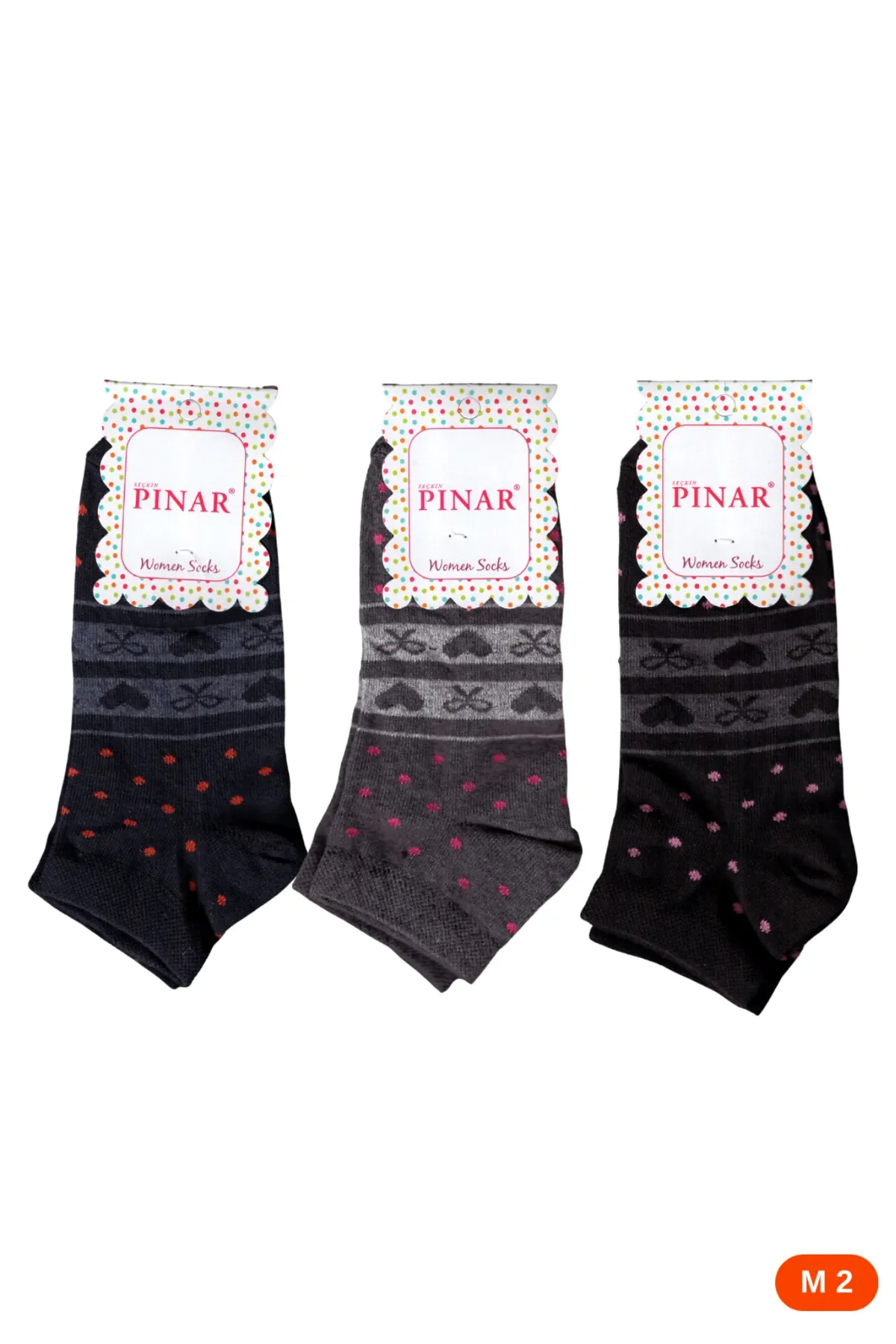 Pınar Kadın Desenli Patik 12'li M2 - 1