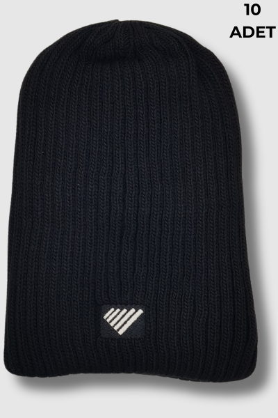Selçuk Erkek Mansız Bere 10'lu Paket Siyah - SELÇUK ŞAPKA