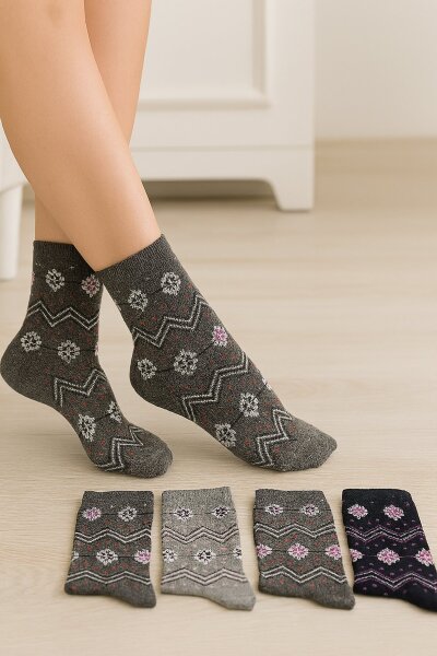 Twenty Kadın Desenli Çorap 12'li - TWENTY