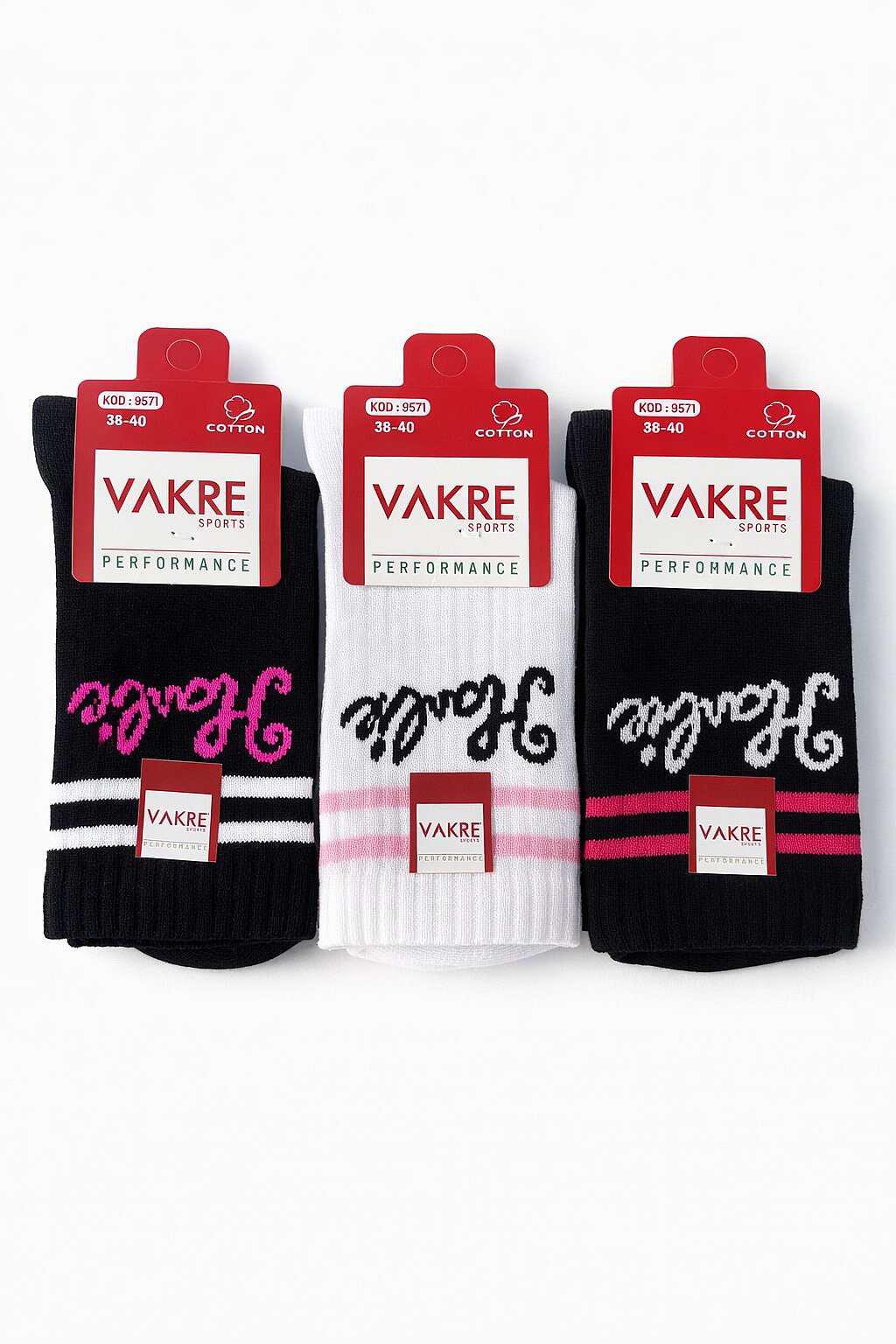 Vakre Kadın Uzun Kolej Çorap 12'li - 1