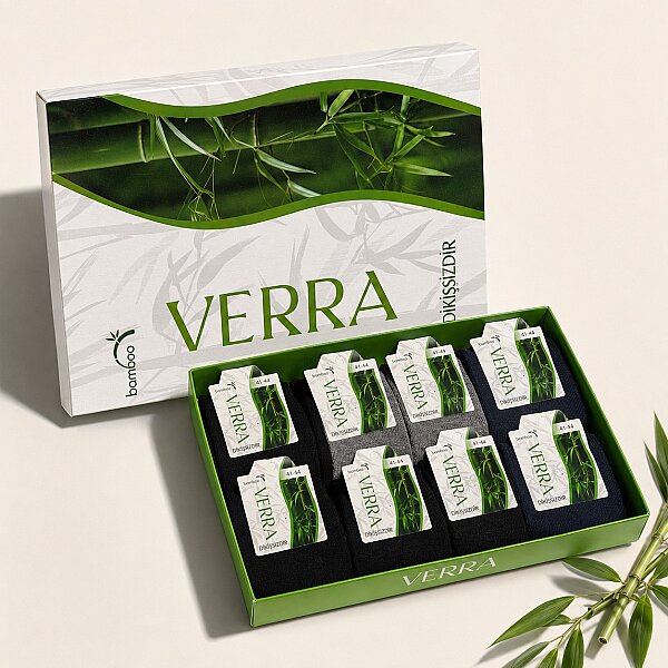 Verra Erkek Bambu Patik 12li Siyah (1)