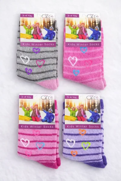 Vip Kız Çocuk Havlu Çorap 12'li - VİP ÇORAP (1)