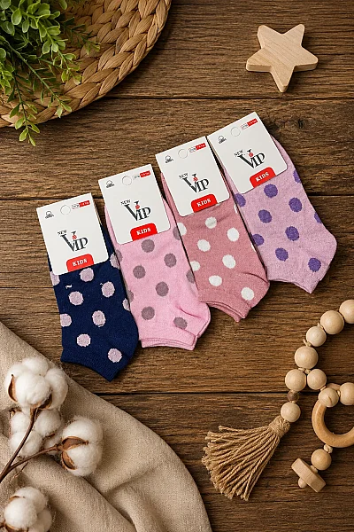Vip Kız Çocuk Patik 12'li Paket Asorti