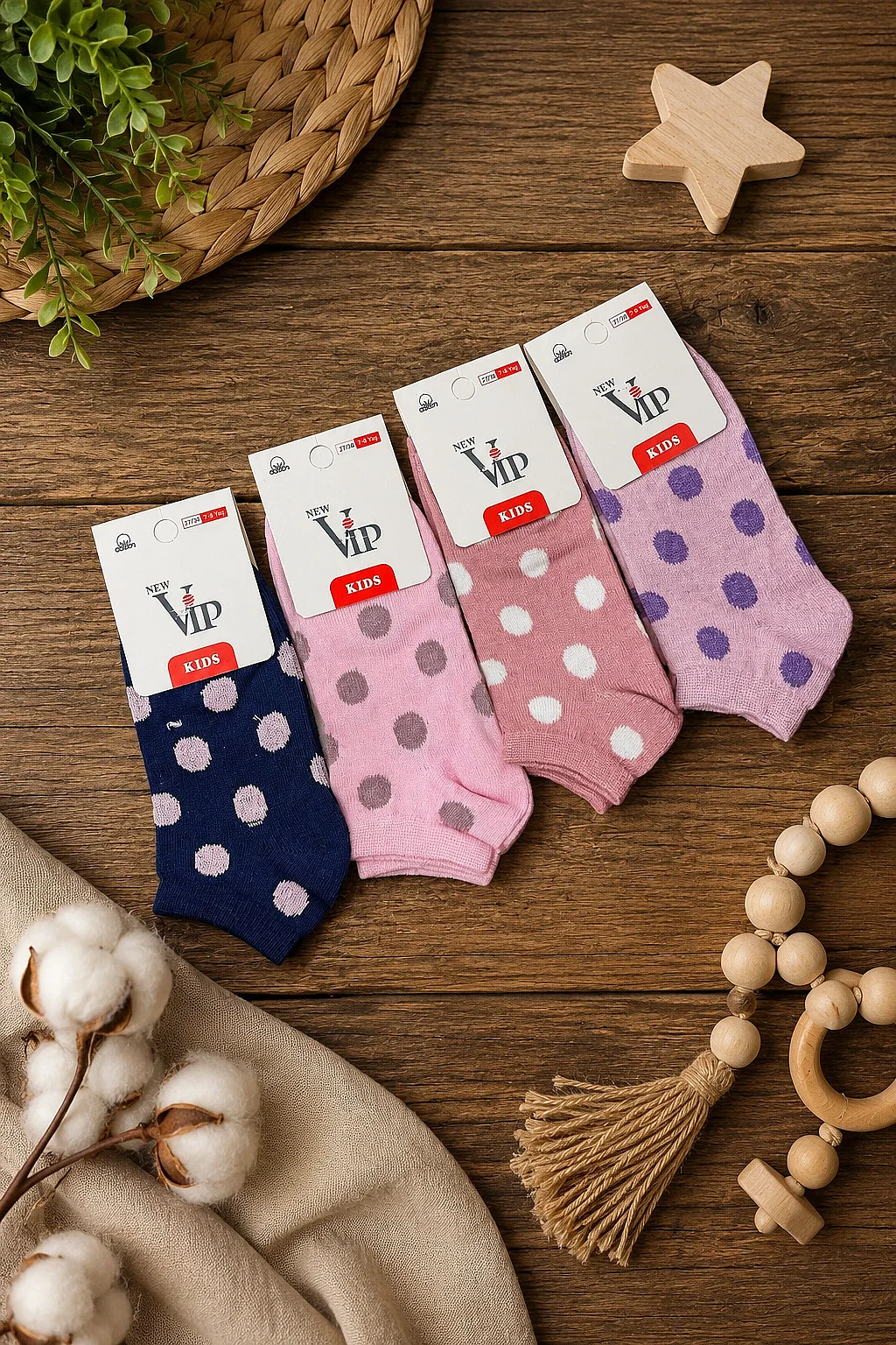 Vip Kız Çocuk Patik 12'li Paket Asorti - 1