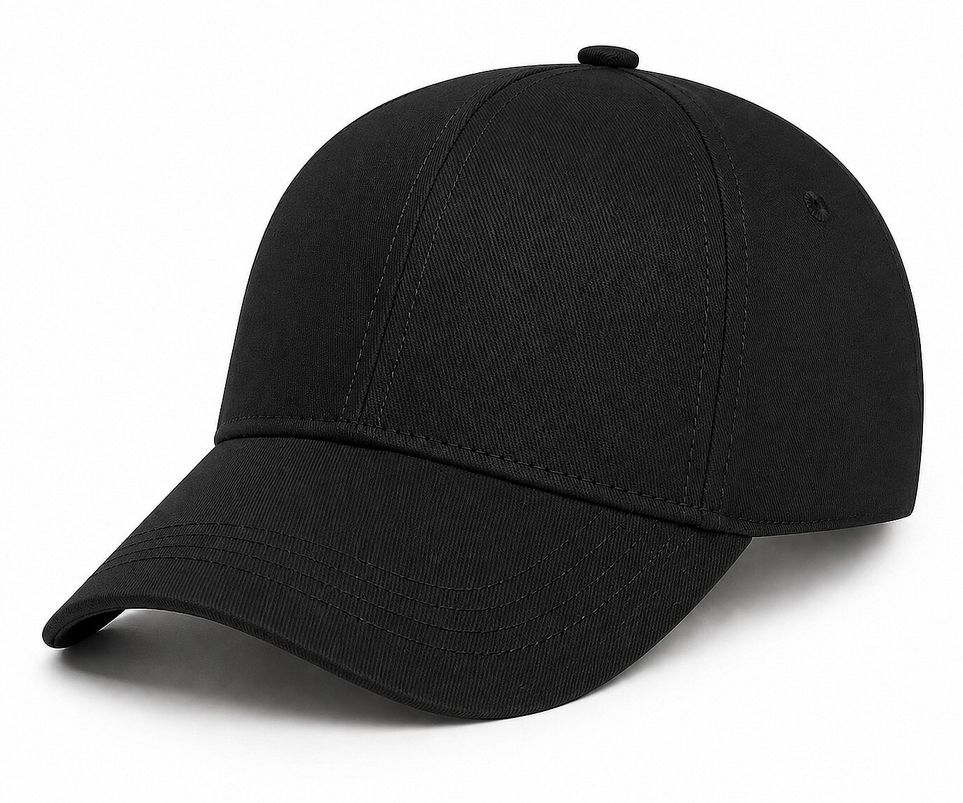 Y1051-001 Suyutti Gabardin Şapka 6lı Siyah - 1